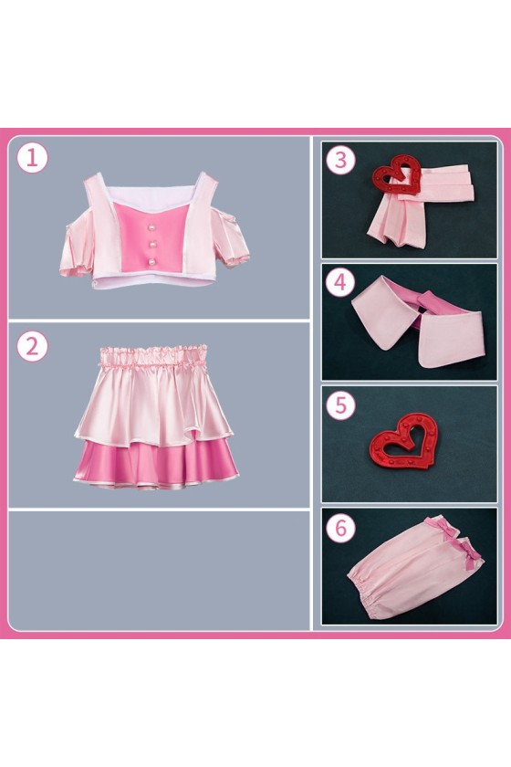 2XXT Cosplay Uma Musume Pretty Derby Meni Shuki Rush-sshu 4th Anniversary Live Pink Outfit Cosplay Costume